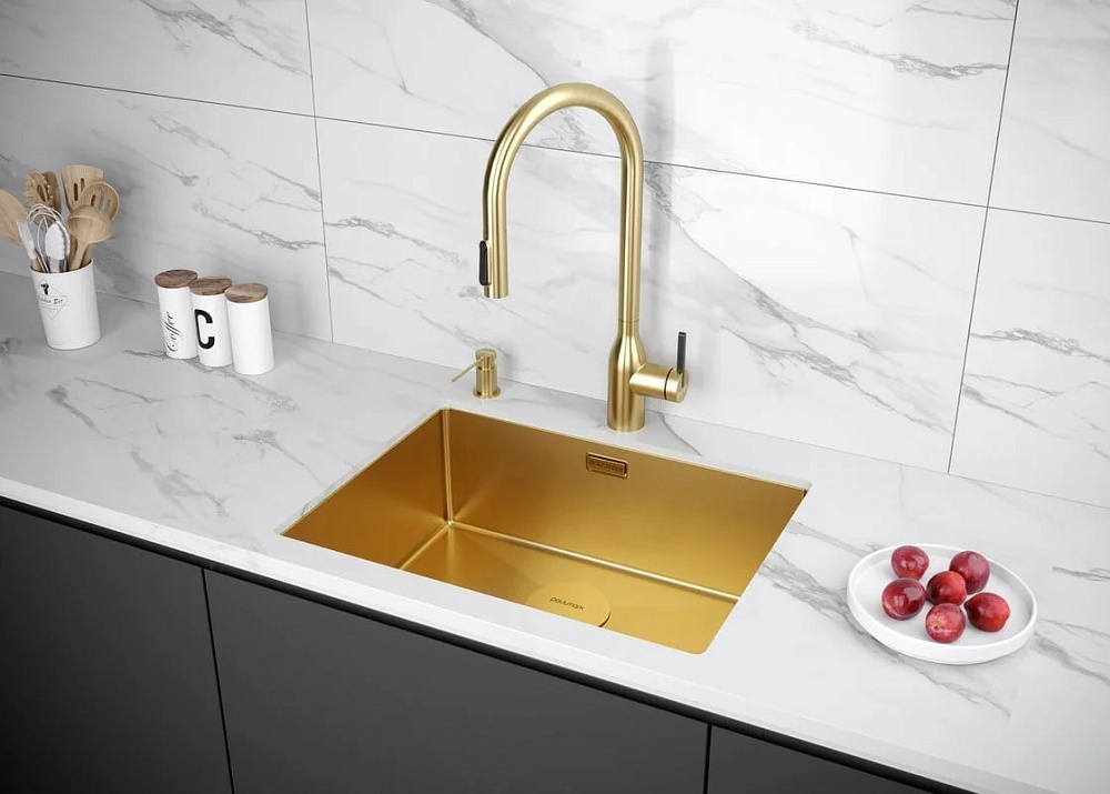 Смеситель для кухни Paulmark Universal Un213880-BG брашированное золото
