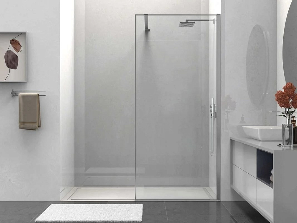 Душевая перегородка Walk-In VSW-1HS100CL, 1000*2000, хром, стекло прозрачное