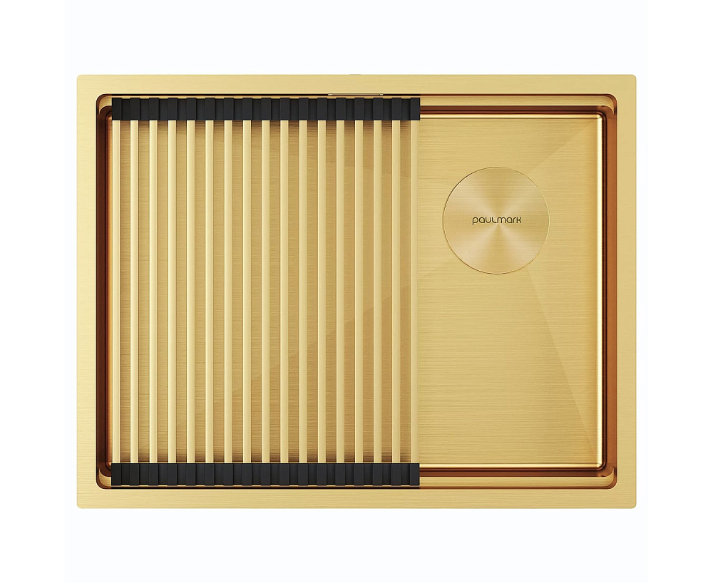Мойка кухонная Paulmark Next-Pro 58 UNI PM705845-LG, светлое золото