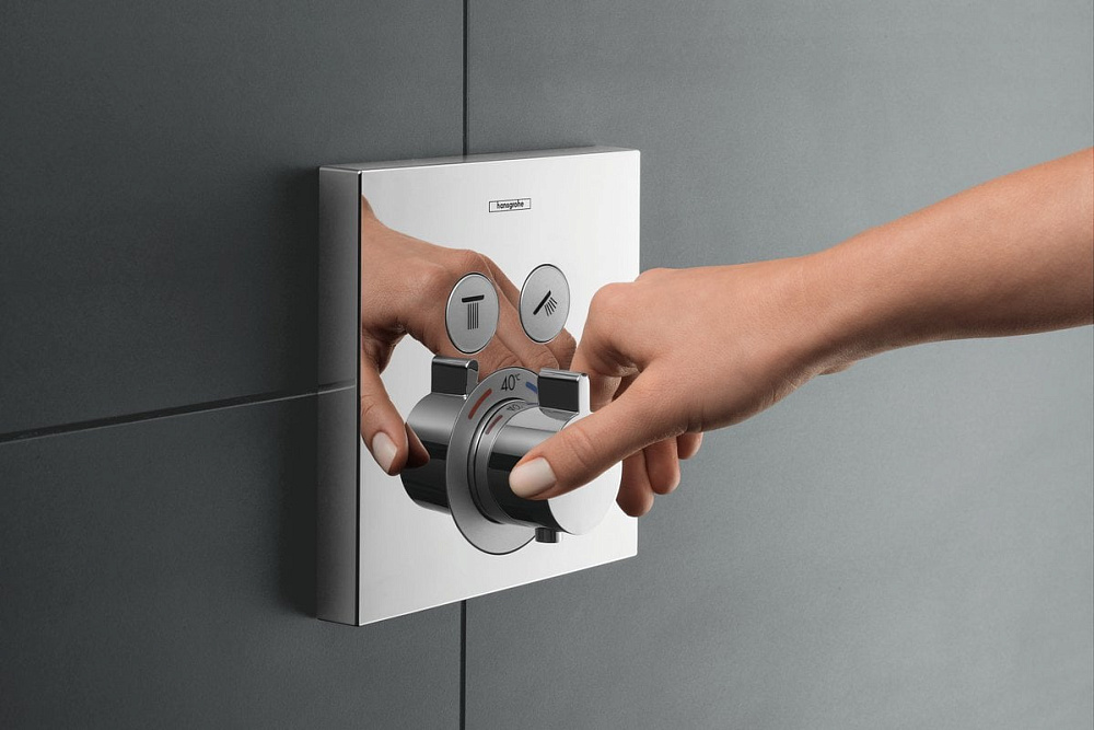 Термостатический смеситель встраиваемый Hansgrohe ShowerSelect 15763000, для душа, хром