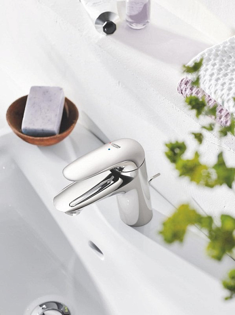 Смеситель Grohe Wave 23581001 с донным клапаном, хром