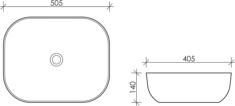 Накладная раковина Ceramicanova Element CN6008