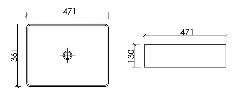 Накладная раковина Ceramicanova Element CN6069 белая глянцевая