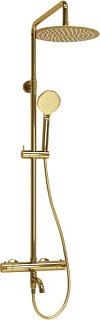 Душевая стойка Wasserkraft Sauer A188.208.207.PG Thermo, с термостатом, золото
