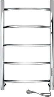 Полотенцесушитель электрический Indigo Arc Lux LCALE80-40Rt серебристый