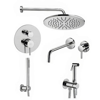Комплект для ванной Paffoni Light KITZLIG018CR006 С ВНУТРЕННЕЙ ЧАСТЬЮ, хром