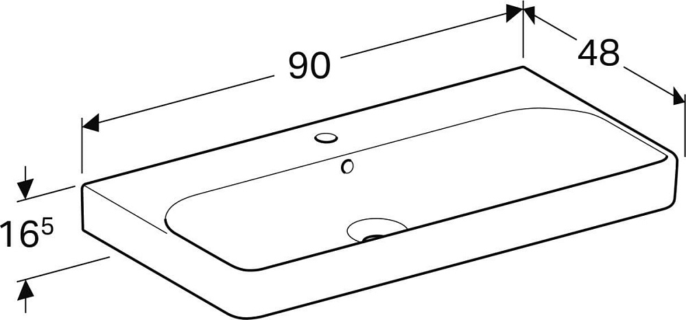 Раковина Geberit Smyle 90 белая