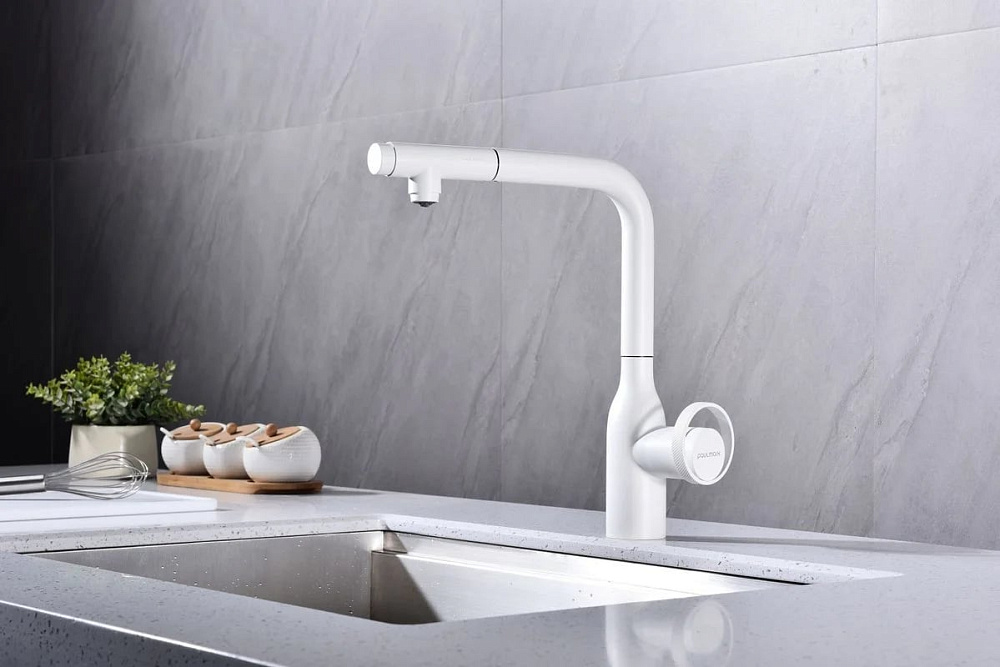 Смеситель для кухни Paulmark Urban Ur213104-WH матовый белый