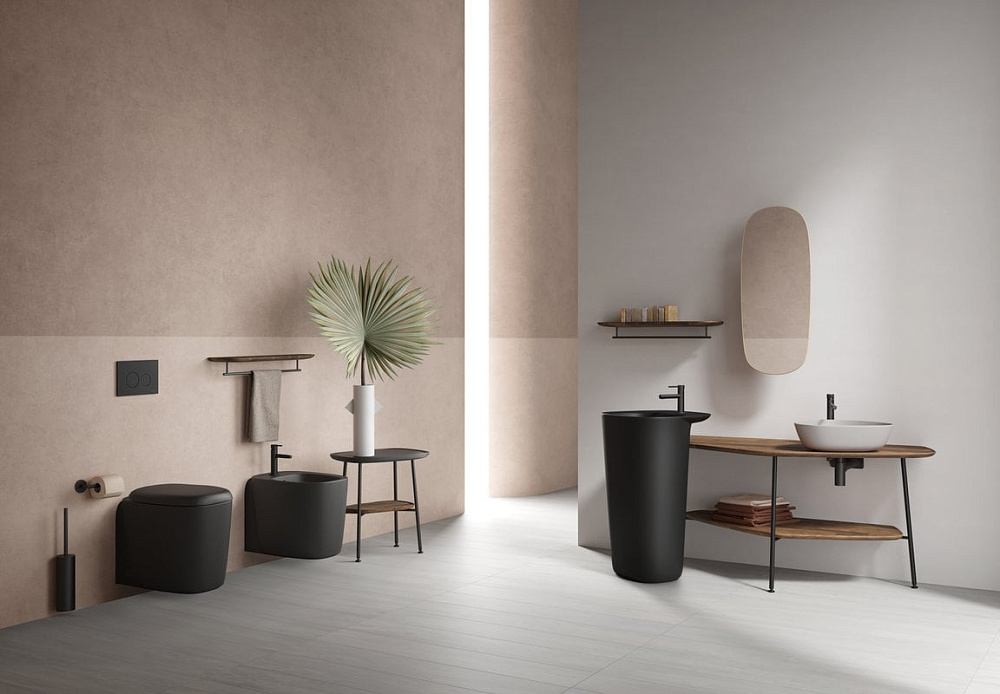 Биде подвесное VitrA Plural 7831B483-0288 матовое черное