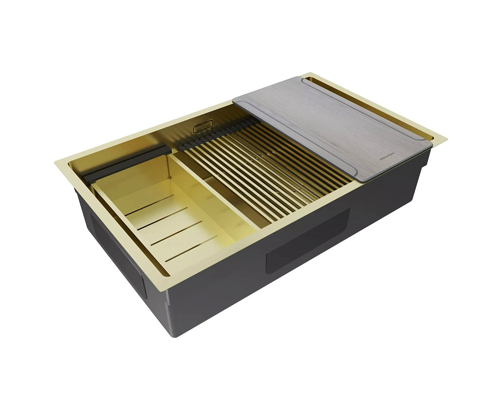 Мойка кухонная Paulmark Next-Multi Sink 74 UNI PM787445-LG светлое золото