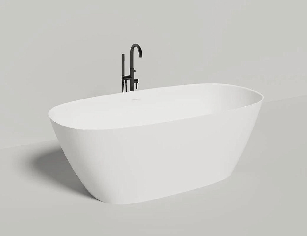 Ванна из искусственного камня Salini Sofia S-Stone 185x90 см, отдельностоящая, матовая белая, овальн
