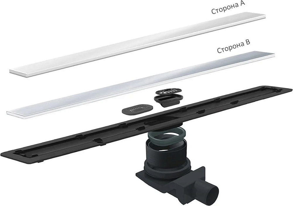 Душевой трап (лоток) Pestan Confluo Frameless Line 300, white glass