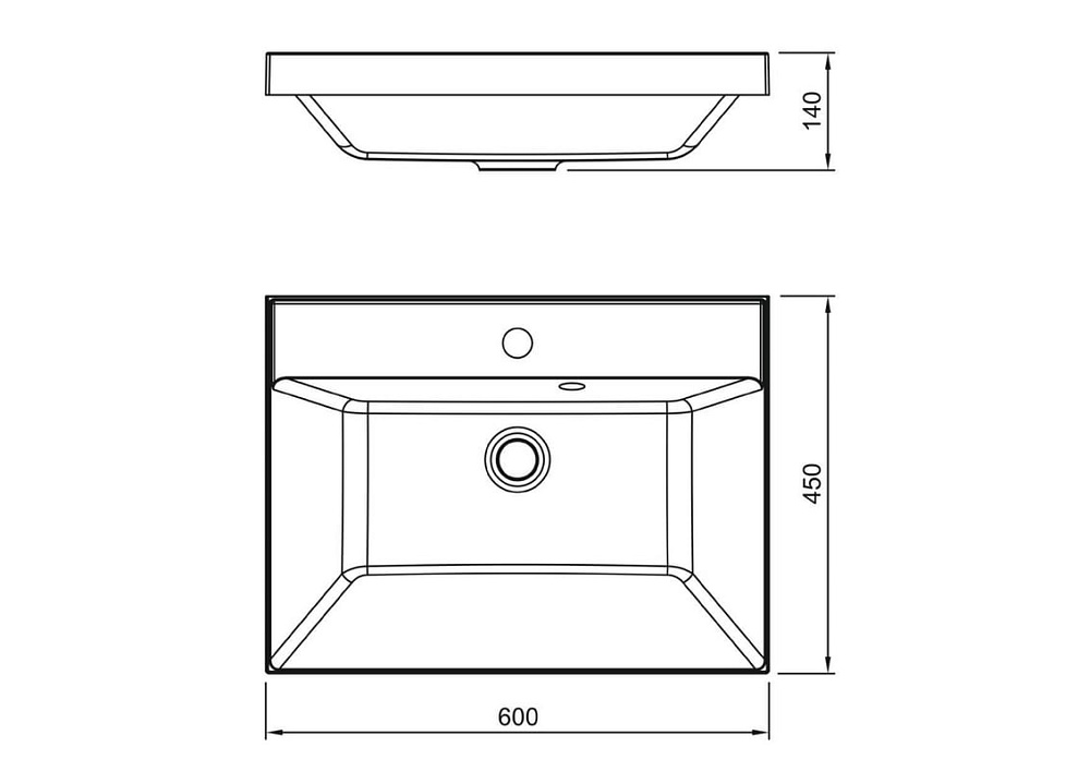 Умывальник ASTI 600x450