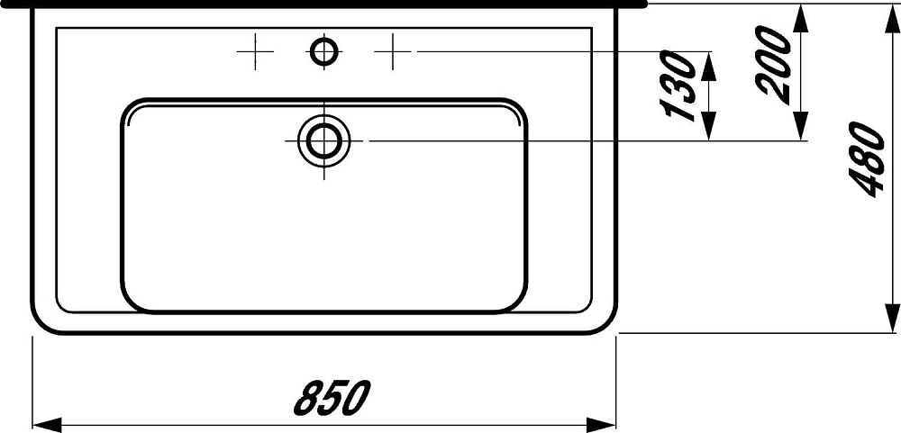 Мебельная раковина Laufen Pro 8.1395.6.000.104.1 накладная