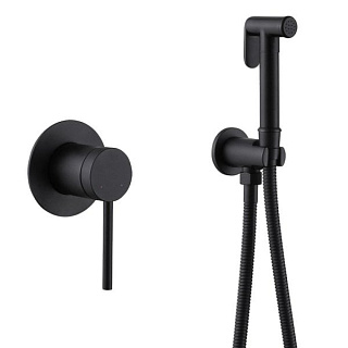 Гигиенический душ Abber Emotion AF8825B, со смесителем, С ВНУТРЕННЕЙ ЧАСТЬЮ, матовый черный