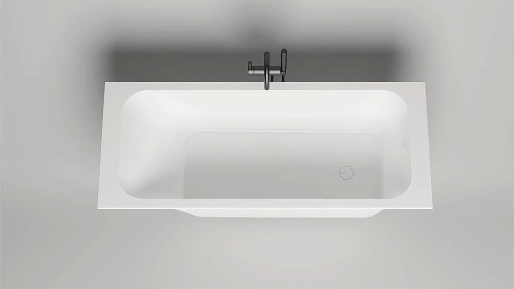 Ванна из искусственного камня Salini Orlanda S-Sense 170x75 см, встраиваемая, белая, на ножках