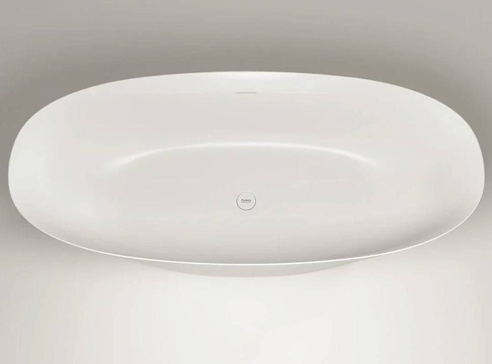 Ванна из искусственного камня Plumberia Selection Veloma 170x75 см, отдельностоящая, матовая белая, 