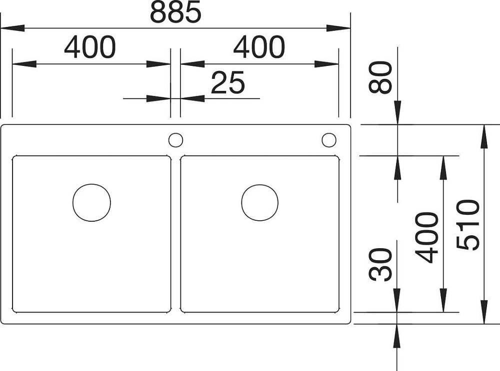 Мойка кухонная Blanco Claron 400/400-IF/А клапан-автомат