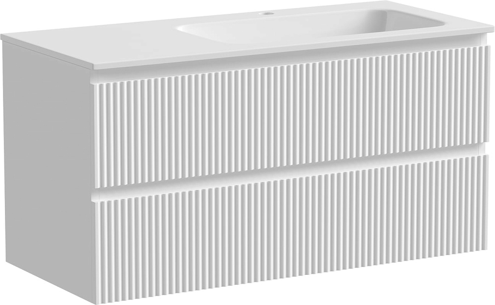 Тумба с раковиной Sancos Snob R 100 см, R, bianco