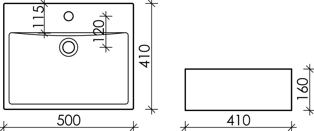 Накладная раковина Ceramicanova Element CN6040