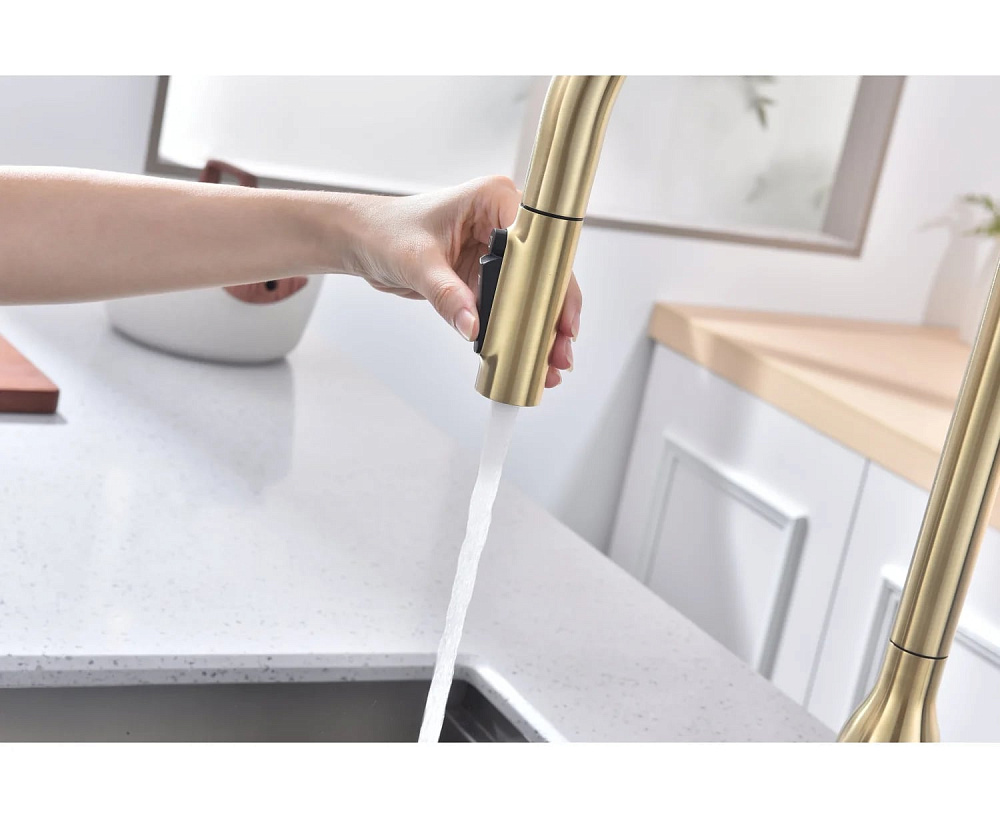 Смеситель для кухни Paulmark Universal Un213880-LG светлое золото
