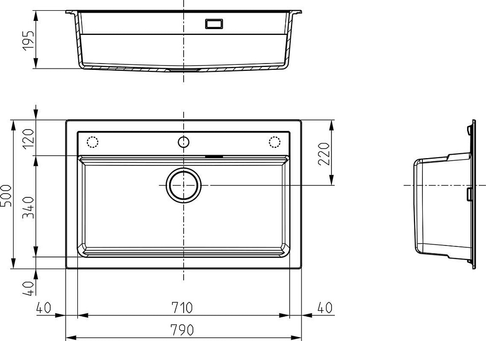 Мойка кухонная Alveus Atrox Granital 40 arctic