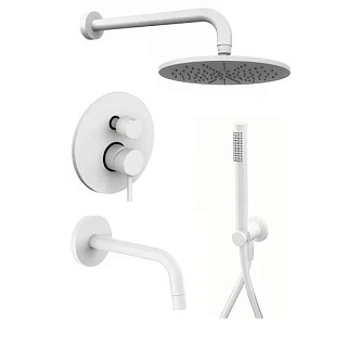 Душевой комплект Paffoni Light KITLIG019BO045, С ВНУТРЕННЕЙ ЧАСТЬЮ, белый матовый