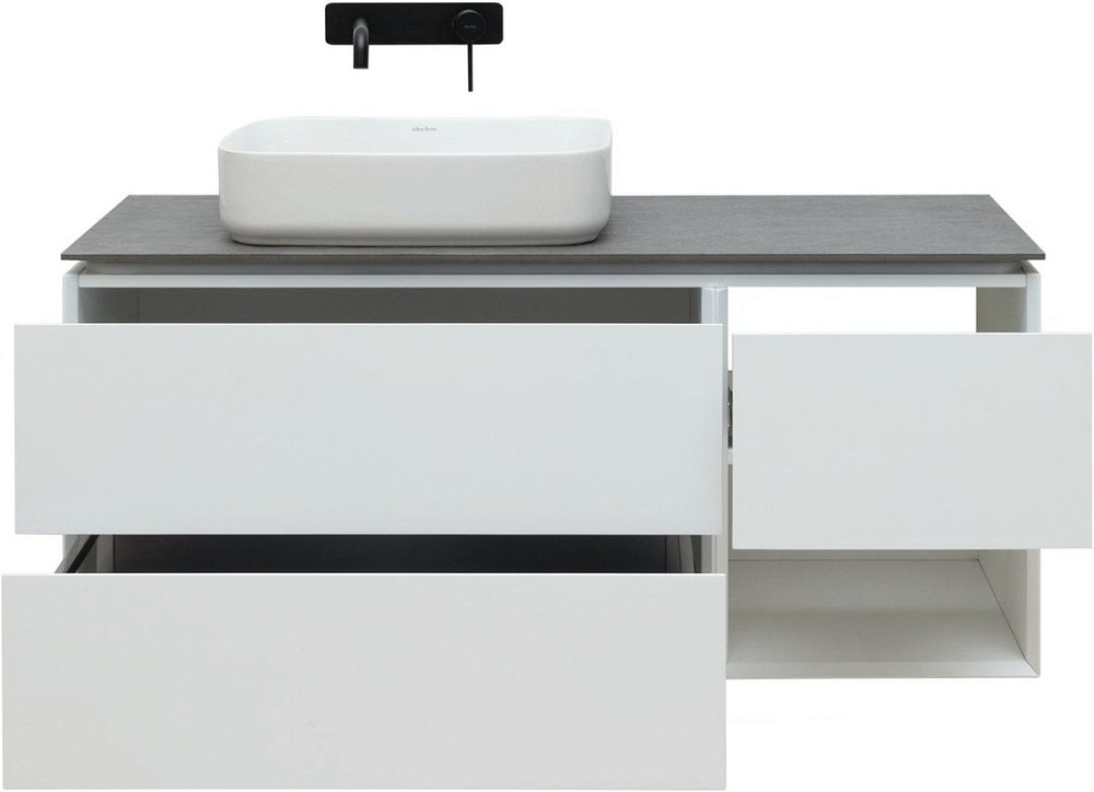 Тумба под раковину без столешницы Allen Brau Infinity 120 L подвесная, белый матовый