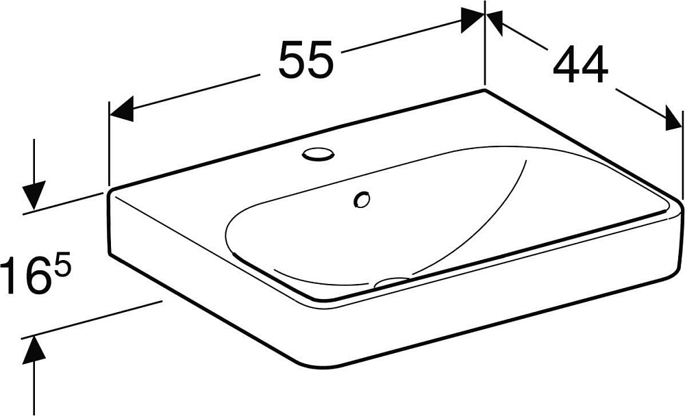 Раковина Geberit Smyle 55 белая