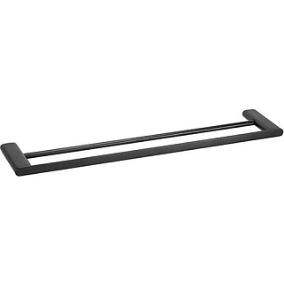 Полотенцедержатель Bemeta Organic Black 167104050 двойной, черный матовый