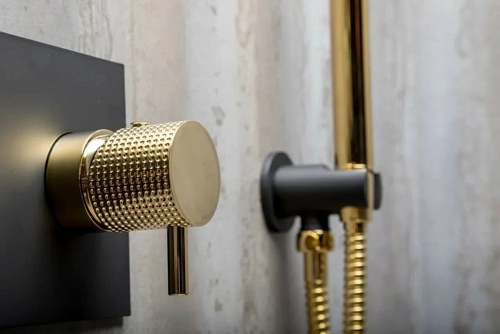 Душевой комплект Boheme Fusion 130-BG, С ВНУТРЕННЕЙ ЧАСТЬЮ, Black Gold