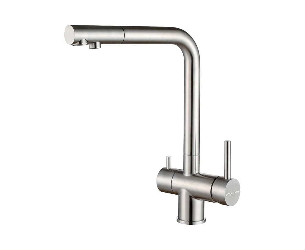 Смеситель для кухни Paulmark Skalen Sk213020-BS, брашированная сталь