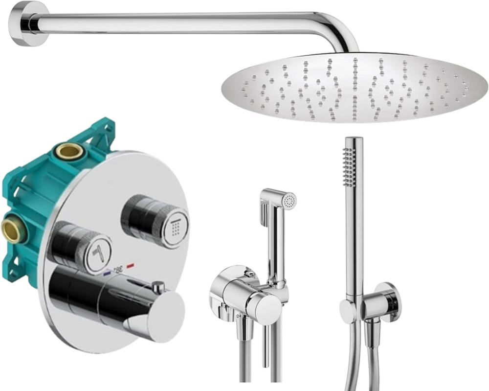 Комплект для ванной Plumberia Selection PSBOX KITZPSB02CR С ВНУТРЕННЕЙ ЧАСТЬЮ, хром