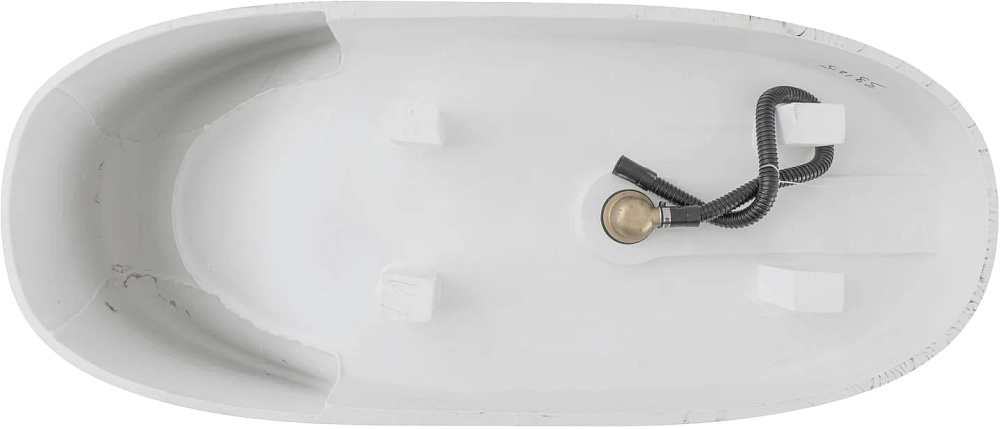 Ванна из искусственного камня Allen Brau Krion Neo XL 180x80 см, отдельностоящая, матовая белая, ова