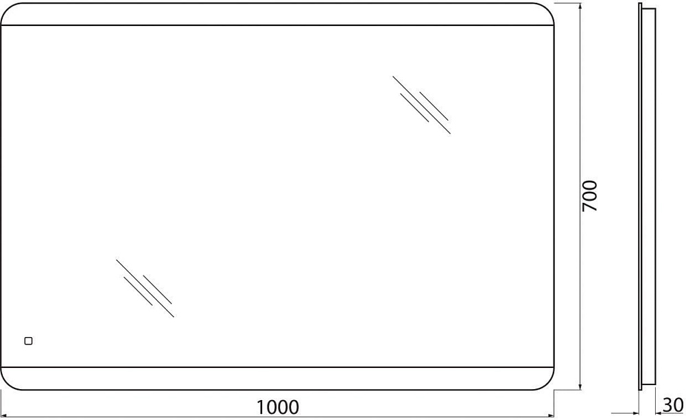 Зеркало BelBagno 100