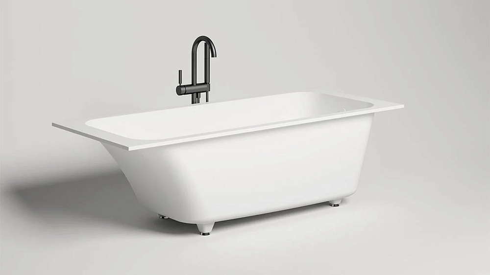 Ванна из искусственного камня Salini Orlanda S-Sense 170x70 см, встраиваемая, матовая белая