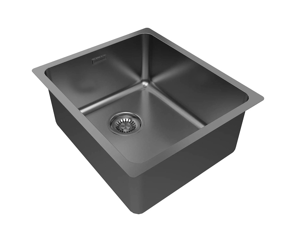 Мойка кухонная Paulmark Vista PM904438-GM, вороненая сталь