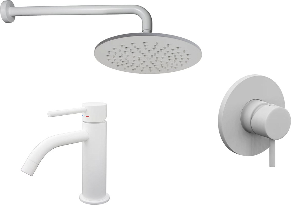 Комплект для ванной Paffoni Light KITLIG011BO071 С ВНУТРЕННЕЙ ЧАСТЬЮ, белый