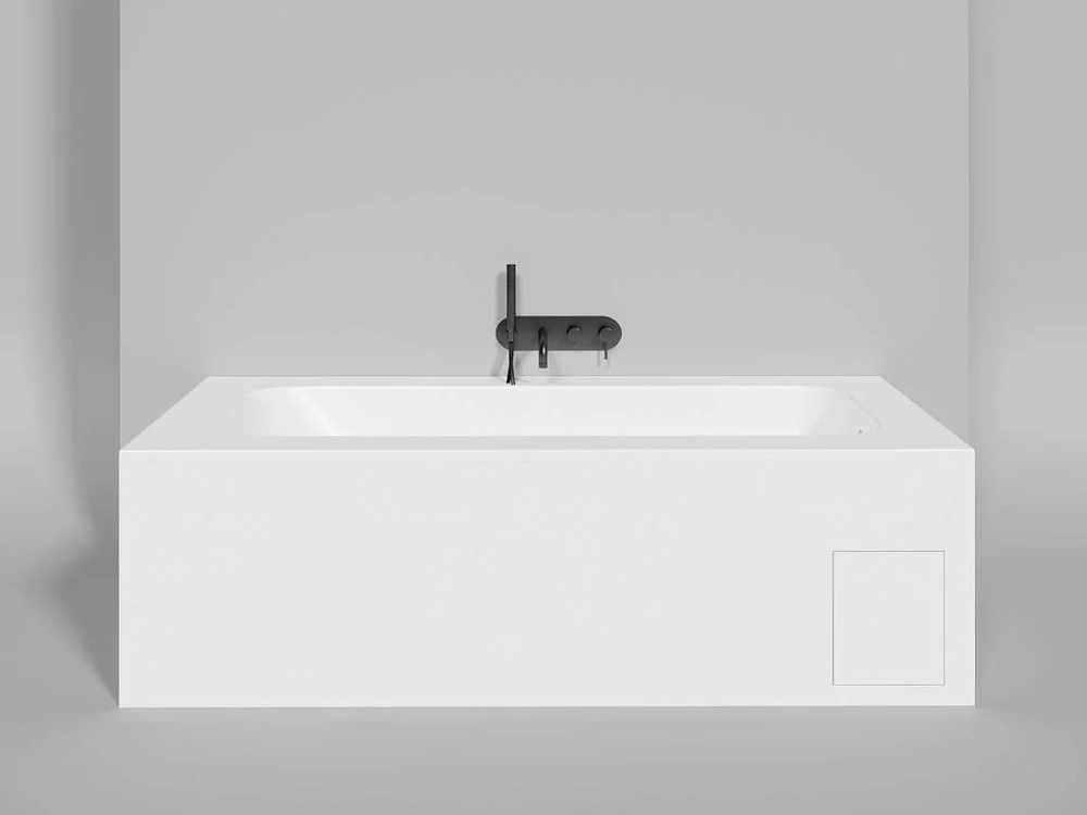 Ванна из искусственного камня Salini Orlanda Plus S-Stone 190x100 см, встраиваемая, матовая белая, н