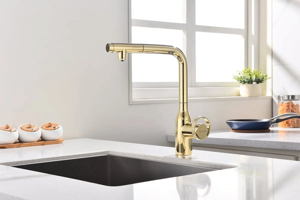 Смеситель для кухни Paulmark Urban Ur213104-G золото
