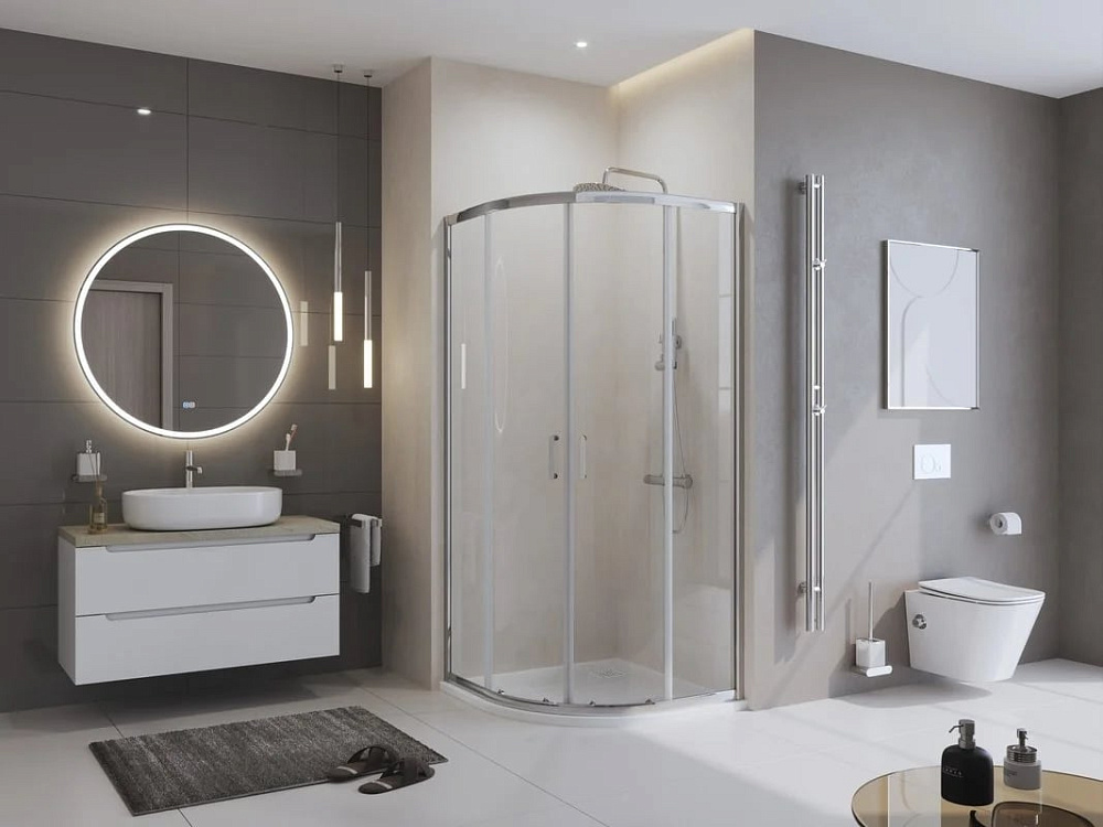 Поддон для душа BelBagno Uno TRAY-MR-UNO-R-80-550-35-W-BO 80х80, белый, с сифоном