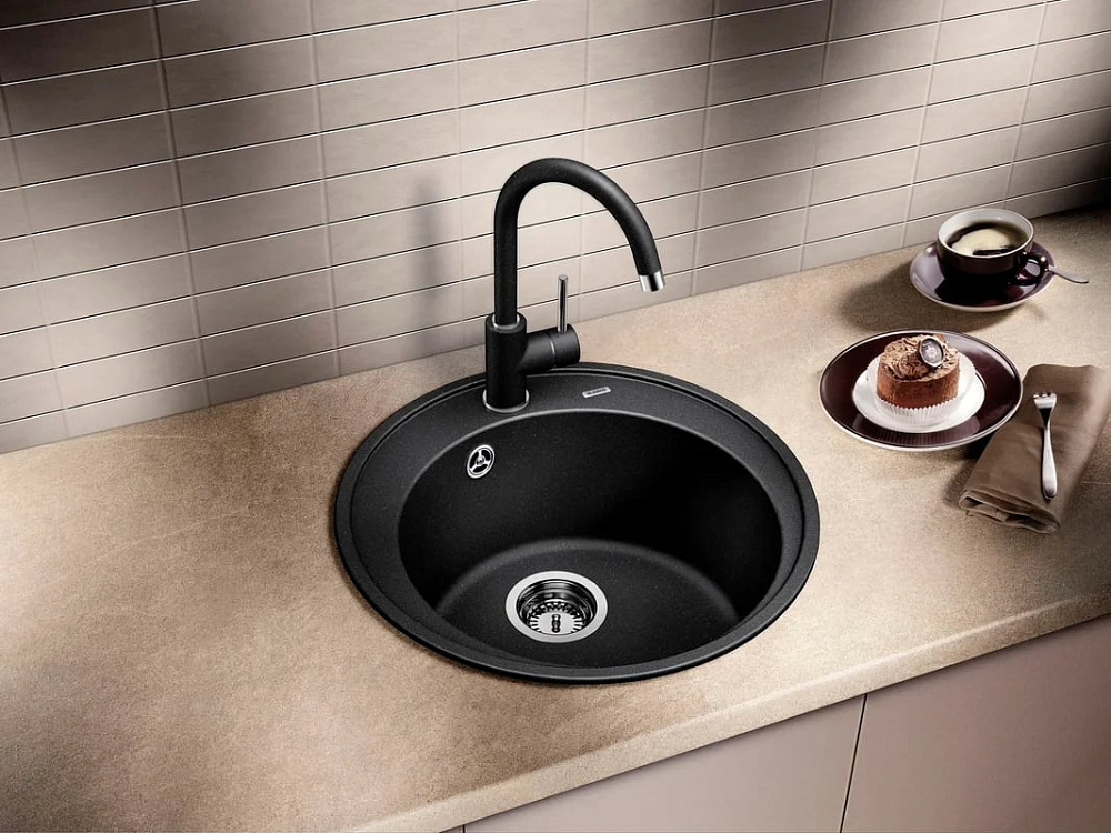 Смеситель для кухни Blanco Mida Silgranit 524202 (519415) черный