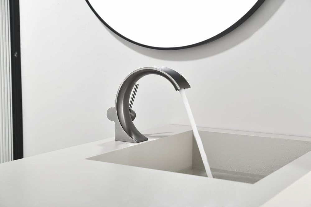 Смеситель для раковины Black&White Gravity 7106GM gun metal