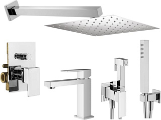 Комплект для ванной Plumberia Selection Tag KITZTG15CR53 С ВНУТРЕННЕЙ ЧАСТЬЮ, хром
