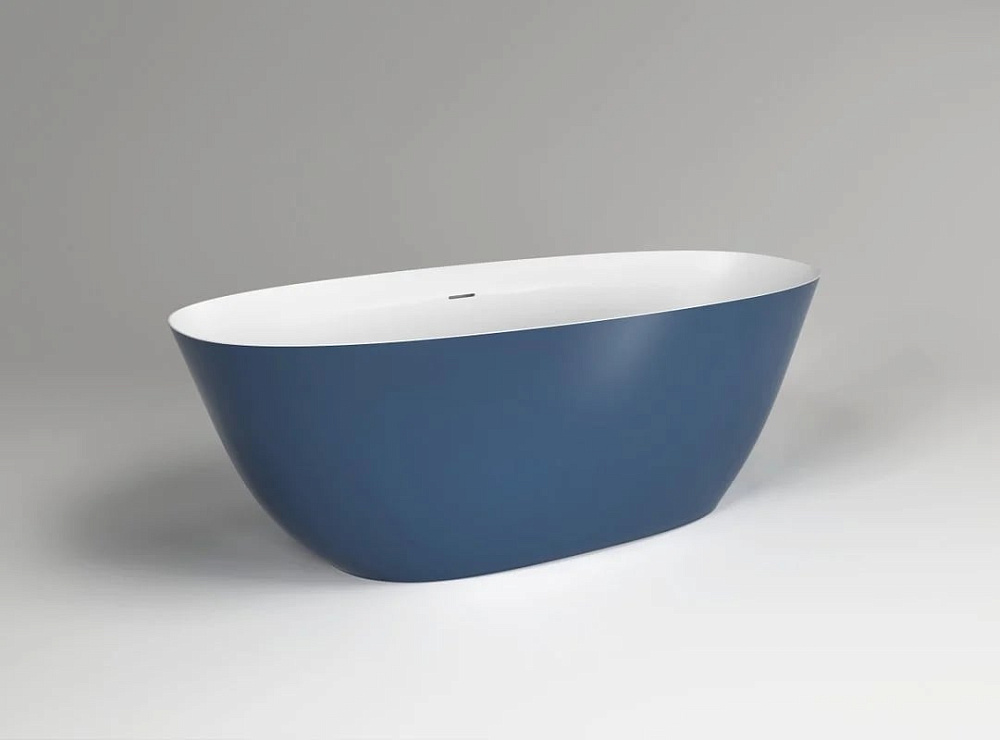 Ванна из искусственного камня Plumberia Selection Veloma 160x70 см, отдельностоящая, биколор матовый