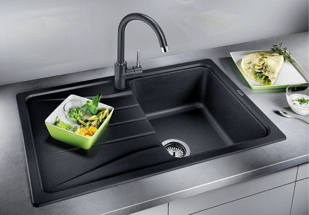 Смеситель для кухни Blanco Mida Silgranit 524202 (519415) черный