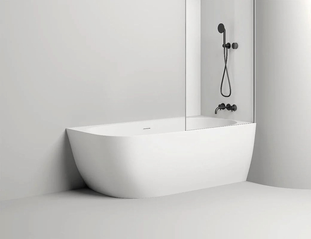 Ванна из искусственного камня Salini Sofia Corner R 170x85 см, угловая, правая, пристенная, белая, а