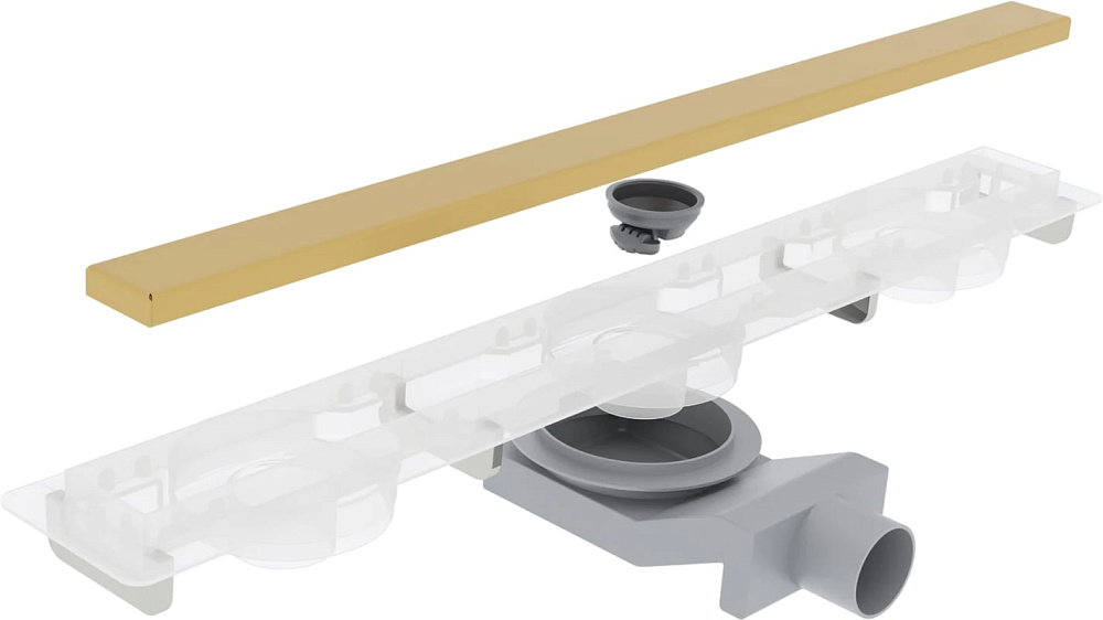 Душевой трап (лоток) Plumberia Selection PSM Modular 70 см, золото брашированное