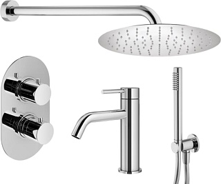 Комплект для ванной Plumberia Selection Ixo KITXOT18CR53 С ВНУТРЕННЕЙ ЧАСТЬЮ, хром
