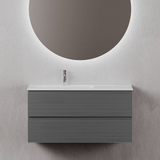 Тумба с раковиной Sancos Folk 100 L grey soft